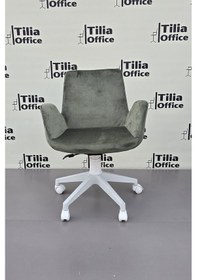 Resim Maki Çalışma Ve Çocuk Koltuğu Beyaz Ayak Yeşil 