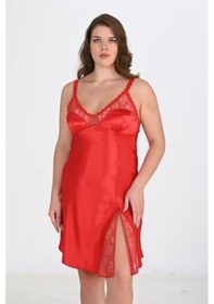 Resim Büyük Beden Kırmızı Gecelik 2102 Kırmızı 
