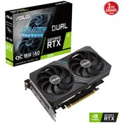 Resim Asus Dual RTX3050-O8G Ekran Kartı Siyah 