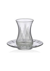 Resim Kcd Işık Sade 6 Kişilik 12 Parça Çay Bardak Seti Mavi 