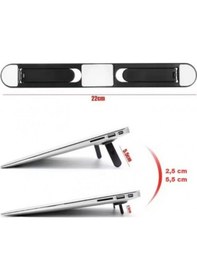 Resim Laptop Standı 2 Kademeli Yükseltme Ayarlı Katlanabilir Ve Yapışkanlı Siyah 
