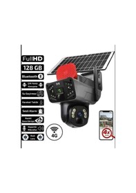 Resim O-kam Pro 3815 4g Sim Kartlı Solar Siren + Çift Yön Ses + Işık Ip66 Kamera 6mp 2 Lens 3 Görüntü 