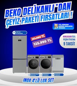 Resim Beko Inox 4'Lü Lüks Çeyiz Seti 