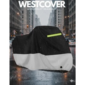 Resim WestCover Arora Ar 50-30 (Gri-Siyah Reflektörlü) Motosiklet Brandası 4 Mevsim Koruma Örtüsü 