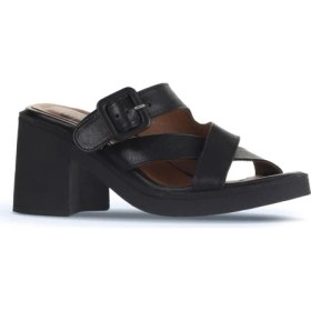 Resim Bueno Shoes Siyah Khv Deri Kadın Topuklu Terlik 01WA1701 01WA1701 