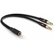 Resim Harry 3.5mm Stereo Aux Kulaklık Mikrofon Girişi Ayırıcı Çoklayıcı Jack Kablo 
