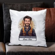 Resim Karikatürlü En Başarılı Erkek Jeofizik Mühendisi Yastık 