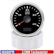 Resim 52mm Su Geçirmez Takometre 3k-8k Rpm Kırmızı Işık Evrensel Uyumlu Benzin/dizel Araç Göstergesi 4000 Rpm Bs. 