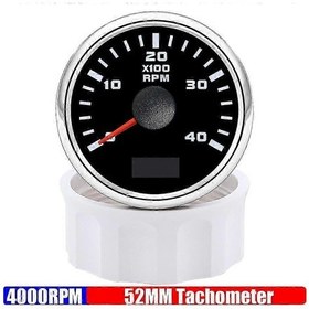 Resim 52mm Su Geçirmez Takometre 3k-8k Rpm Kırmızı Işık Evrensel Uyumlu Benzin/dizel Araç Göstergesi 4000 Rpm Bs. 