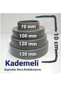 Resim Plastik Aspiratör Borusu Dönüştürücü 4 Kademeli Redüksiyon Adaptö 