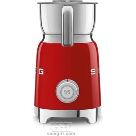 Resim Smeg Süt Köpürtme Makinesi Kırmızı MFF01RDEU 