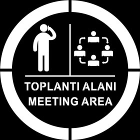 Resim Boyama Şablonu Toplantı Alanı Kompozit 100x100cm 