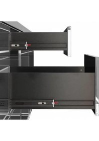 Resim Samet Galvan Teleskopik Frenli Çekmece Rayı 46 x 400 CM Gri 