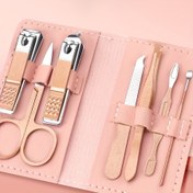 Resim 7 parça/set Tırnak Makası Manikür Seti, Taşınabilir Seyahat Çantası, Tırnak Kenarı Makası ve Kesici Kiti, Profesyonel Tırnak Makası Pedikür Seti, Seyahat için Bakım Seti 