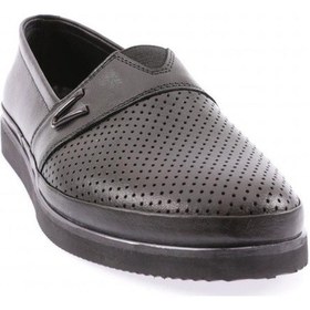 Resim Dgn 535-23y Kadin Lazerli V Tokali Lastik Detayli Comfort Ayakkabi 535-2111-R1534 Siyah 