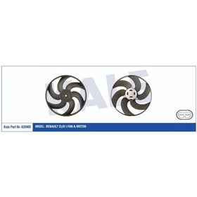 Resim Fan Motoru Pervaneli Clio 1 (260W 380Mm) (Davlumbaz Yok) 504646573 