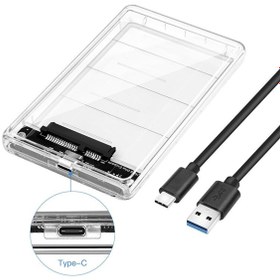 Resim Apera Gn-66 Şeffaf 2.5 Inç Sata Harddisk Kutusu 3.1 Type-c - Sabit Diski Taşınabilir Disk Yapar 