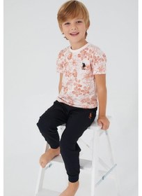 Resim U.s. Polo Assn. 1358 Flowered Erkek Çocuk Kısa Kol Pijama Takım 001 