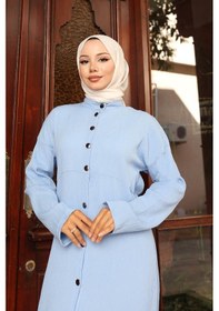 Resim Yaka Detaylı Uzun Takım Bebe Mavisi Bebemavisi 