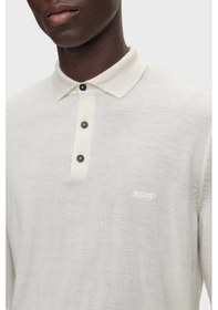 Resim Boss Erkek Polo Yaka Kazak 50476357 131 Ekru Ekru 