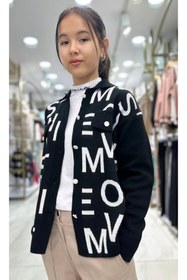 Resim Minimoda Kids Harf Desenli Kız Hırka 