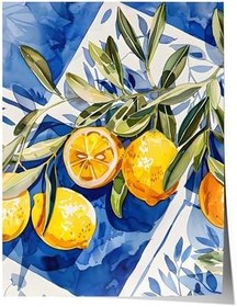 Resim Zestia Çerçevesiz Poster, Limon Dalları, Mutfak Dekoru Poster No: 112022 21 x 30 