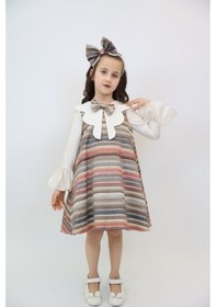 Resim Xo Kids Kız Çocuk Elbise 2-7 Yaş 2929 Ekru 