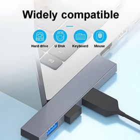Resim USB C HUB 3.0 Tip C 3.1 4 Portlu Çoklu USB Bölücü OTG Adaptörü Xiaomi/Macbook Pro 13 15 Air Pro Bilgisayar Aksesuarları için 