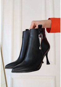 Resim Evyora Biort Siyah Cilt Topuklu Bot Çok Renkli 