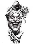 Resim aydın garage JOKER Kapı Direk Kaplama Folyosu BASKILI STİCKER Sağ-Sol 2 Adet 22*50 CM 