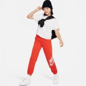 Resim Nike Sportswear Fleece Oversized Çocuk Kırmızı Eşofman Altı 