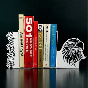 Resim Kartal ve "We the People" Temalı Metal Kitap Tutucu & Bookend - Beyaz 