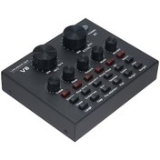 Resim V8 Usb Harici Ses Kartı: 6 Ses Modu Ve 12 Atmosfer Efekti İle Canlı Yayın İçin Mükemmel Çözüm 