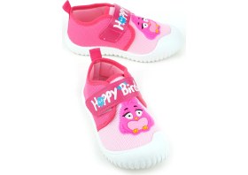 Resim Gezer Yazlık Kız Çocuk Keten Happy Bird Cırt Cırtlı Ayarlanabilir Ayakkabı Fuşya 
