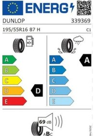 Resim Dunlop 195/55 R16 TL 87V Sp Sport Lm705 Yaz Lastiği 2025 