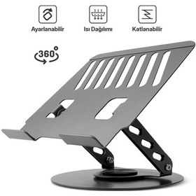 Resim Karbon Çelik Metal Laptop Standı Ayarlanabilir, Isı Dağıtımlı 11"-17" Xr99 