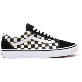 Resim Vans Old Skool Unisex Damalı Siyah Sneaker 