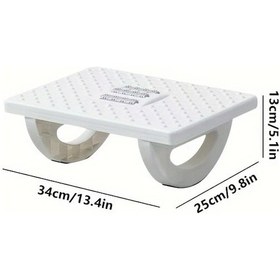 Resim Chuangyinshop Beyaz 1 Adet Ergonomik Ofis Ayak Dinlenme Desteği Masajlı Ev Ofis Aksesuarı Beyaz 