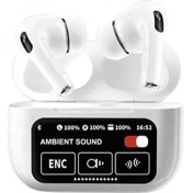 Resim Karler Bass A9 Pro Aktif Gürültü Engelleyici Özellikli Dijital Ekranlı Bluetooth Kulaklık - Beyaz 12 