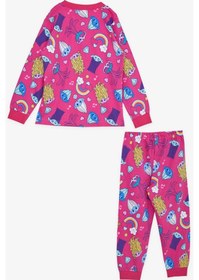 Resim Babely Breeze Kız Çocuk Pijama Takımı Şirinler Desenli 1-4 Yaş, Fuşya-fuşya Fuşya 