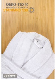 Resim %100 Pamuk Bornoz - Şalyaka Otel Bornozu, Spa Için Ideal, Günlük Kullanıma Uygun 