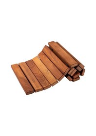 Resim Reyo Ahşap İpli Banyo Paspası, Bahçe Balkon Paspası 40x60cm Ahşap 