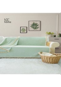 Resim Dnc Home Tekstil Ndchome Premium Keten Adaçayı Ponponlu Koltuk Örtüsü 170 X 220 