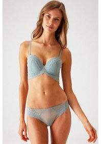 Resim Pierre Cardin 4830 Kadın Dolgulu Dantelli Sütyen Külot Takım-mint Mint 