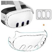 Resim Pazly Meta Quest 3 Vr Kulaklık İçin Pc Kasası, 3 Adet Temperli Cam Lens Filmi, Tempered Glass Lens Film 