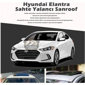 Resim Hyundai Elantra Parlak Siyah Yalancı Çakma Sahte Sunroof 