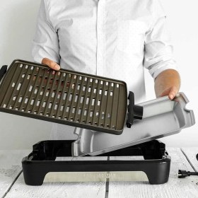 Resim George Foreman Dumansız Kapalı Açık Barbekü Izgarası Çıkarılabilir Tabaklar - 25850-56 