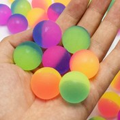 Resim 10 Adet Zıplayan Top - Karışık Renkli Sentetik Kauçuk Gökkuşağı Küreleri - Parti Hediyeleri, Karnaval Ödülleri ve Eğlenceli Aktiviteler için 