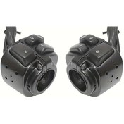 Resim Fochsia 2 Adet Siyah 25mm Dyna Sportster 883 1200 Xl Vrod 1996 2012 Kontrol Anahtarı Kolay Montaj 
