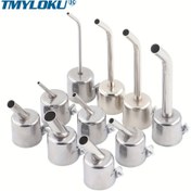 Resim 850 Serisi için çeşitli boyutlarda (4mm/5mm/6mm/8mm Uzun Eğri, 3mm/4mm/5mm/7mm/8mm/10mm Kısa Açılı) Paslanmaz Çelik Nozül Seti, 22mm'ye kadar düz çubuk çapı için, Lehimleme İstasyonu Aksesuarları 
